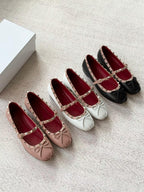 Studded Mary Jane Flats