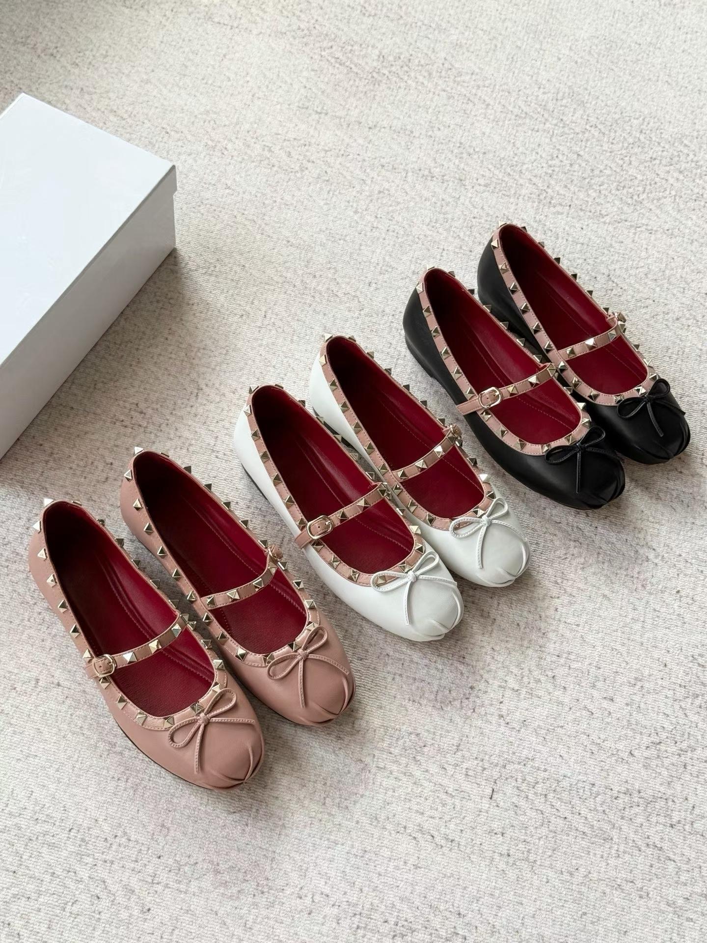 Studded Mary Jane Flats