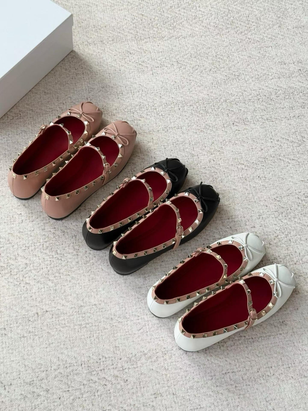 Studded Mary Jane Flats