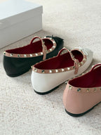 Studded Mary Jane Flats