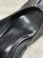 Ruched Kitten Heels