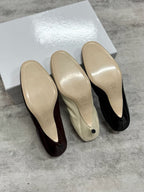 Ruched Kitten Heels