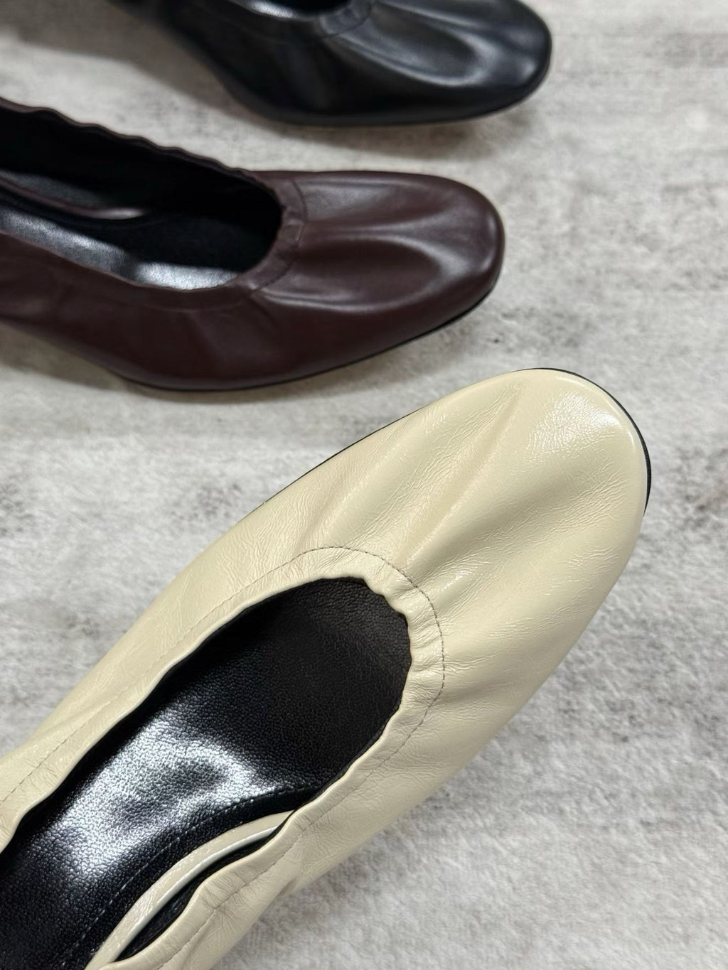 Ruched Kitten Heels