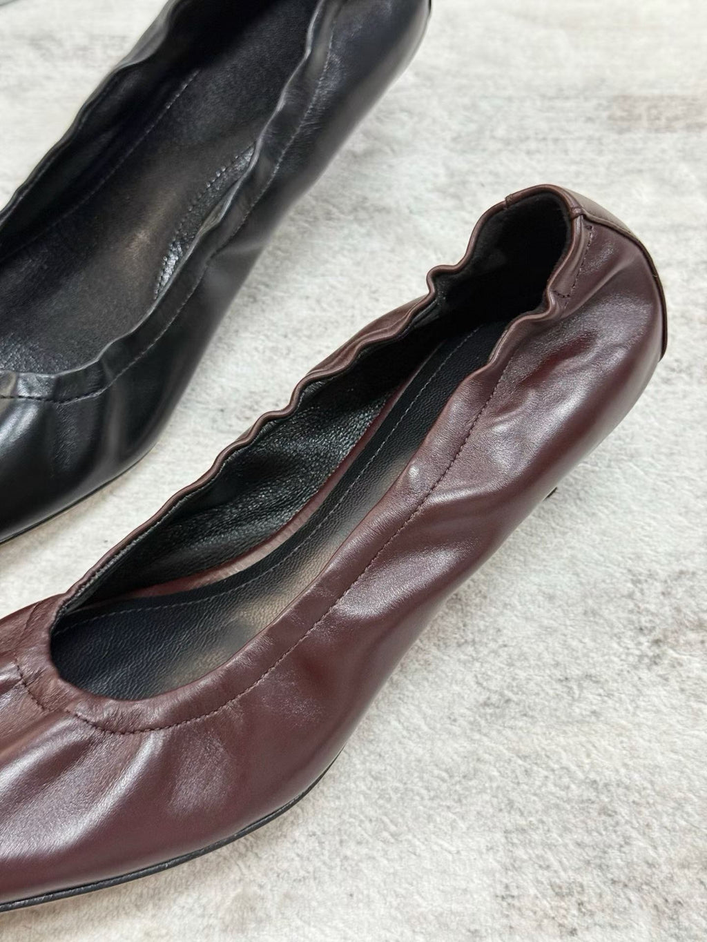 Ruched Kitten Heels