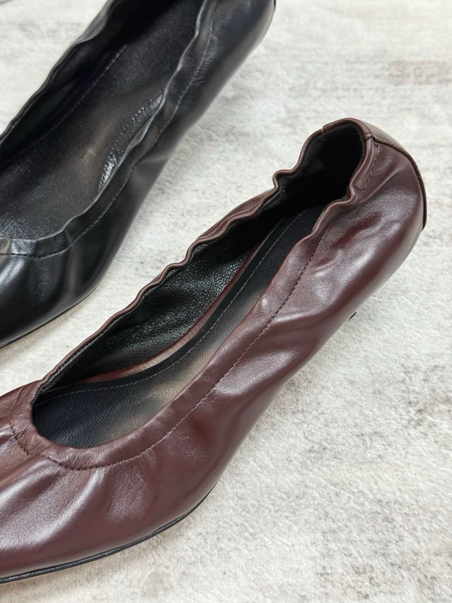 Ruched Kitten Heels