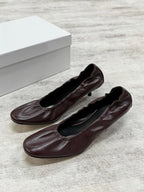 Ruched Kitten Heels