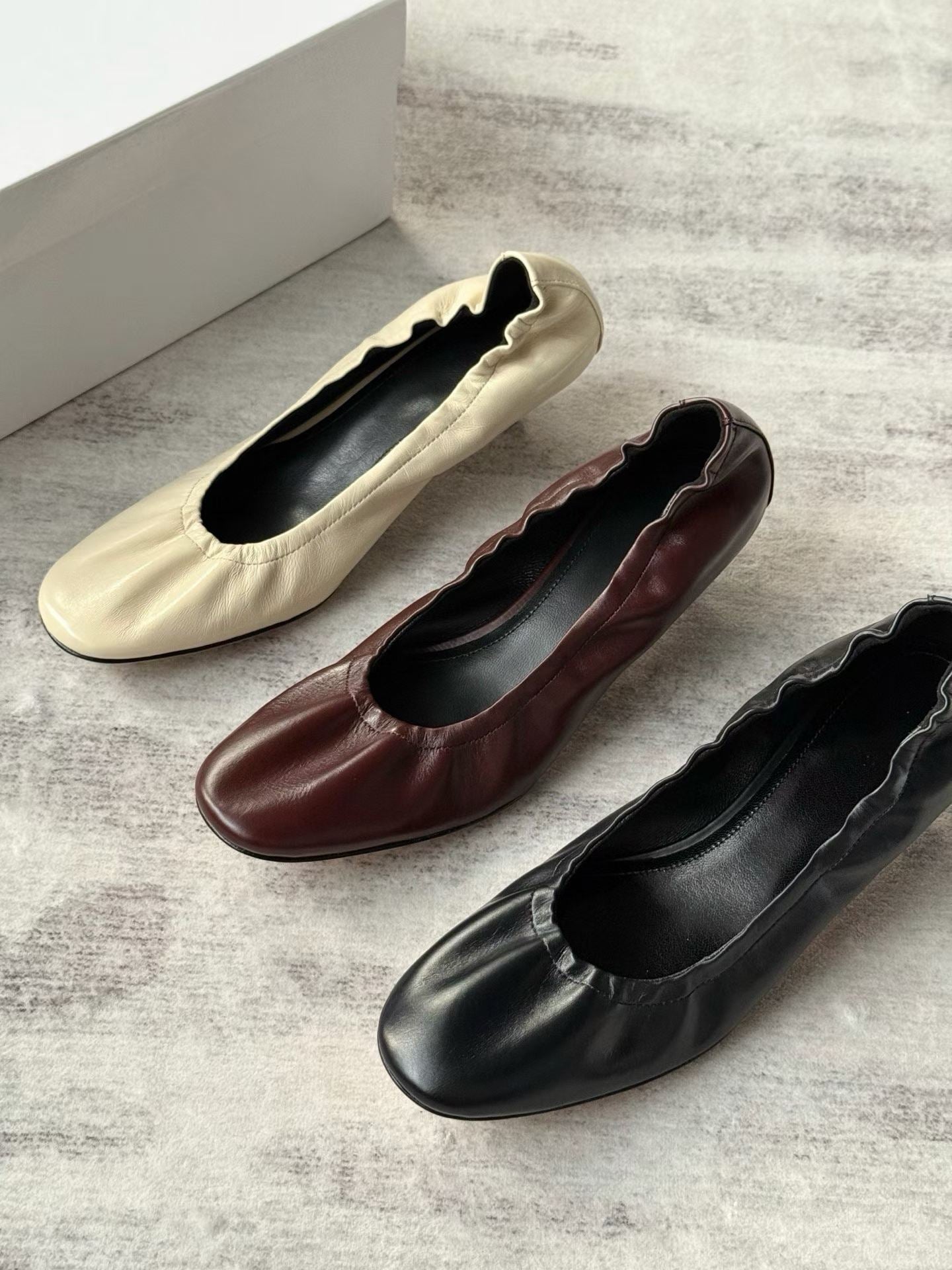 Ruched Kitten Heels