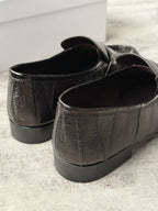 Ruched Eel Leather Loafers