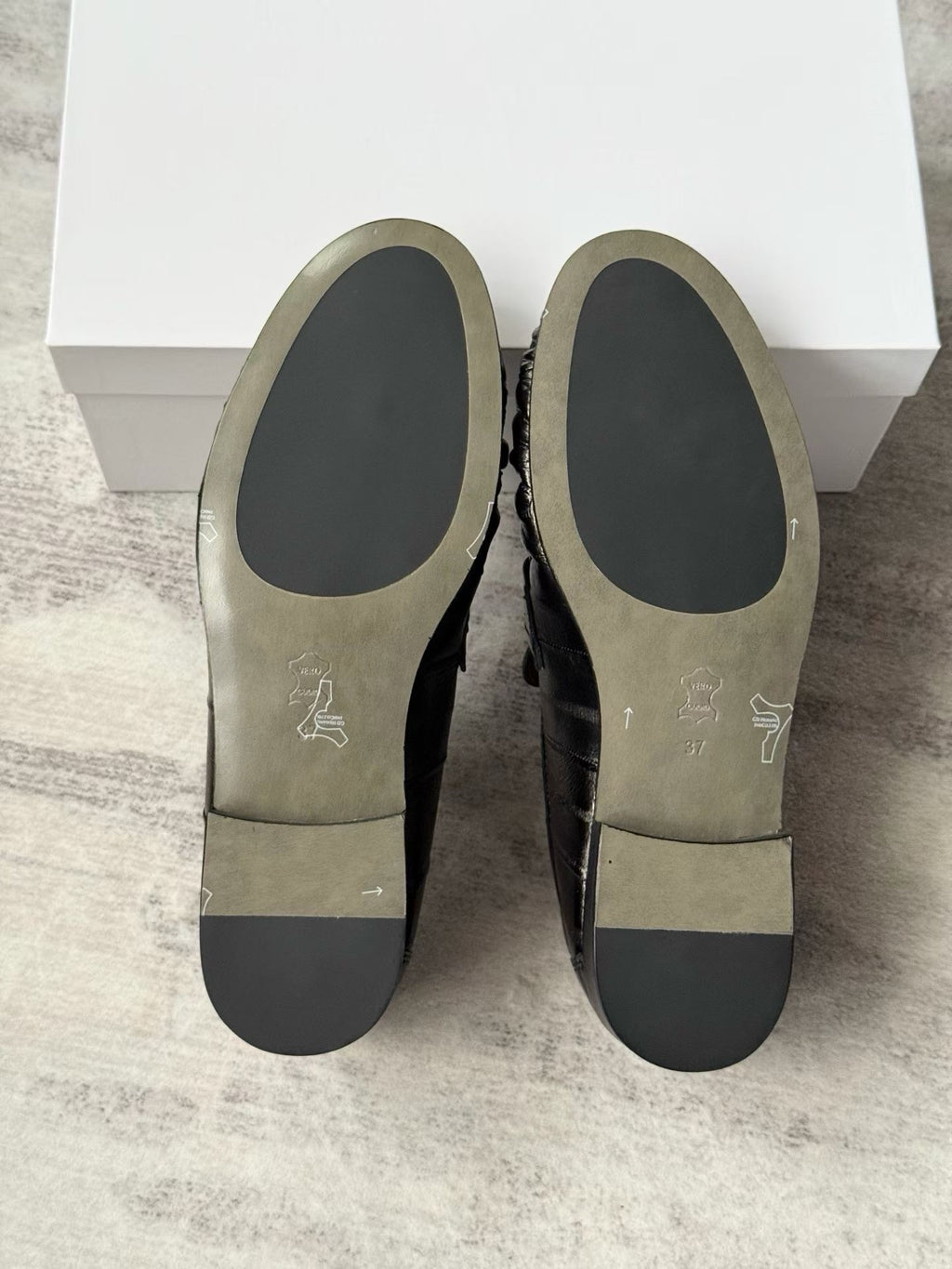 Ruched Eel Leather Loafers