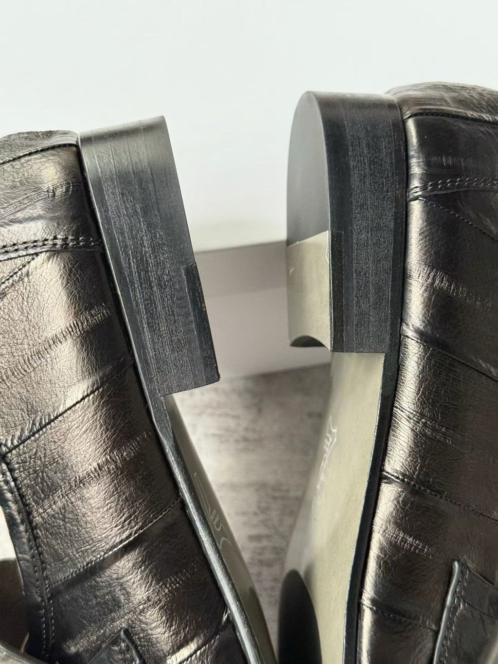 Ruched Eel Leather Loafers