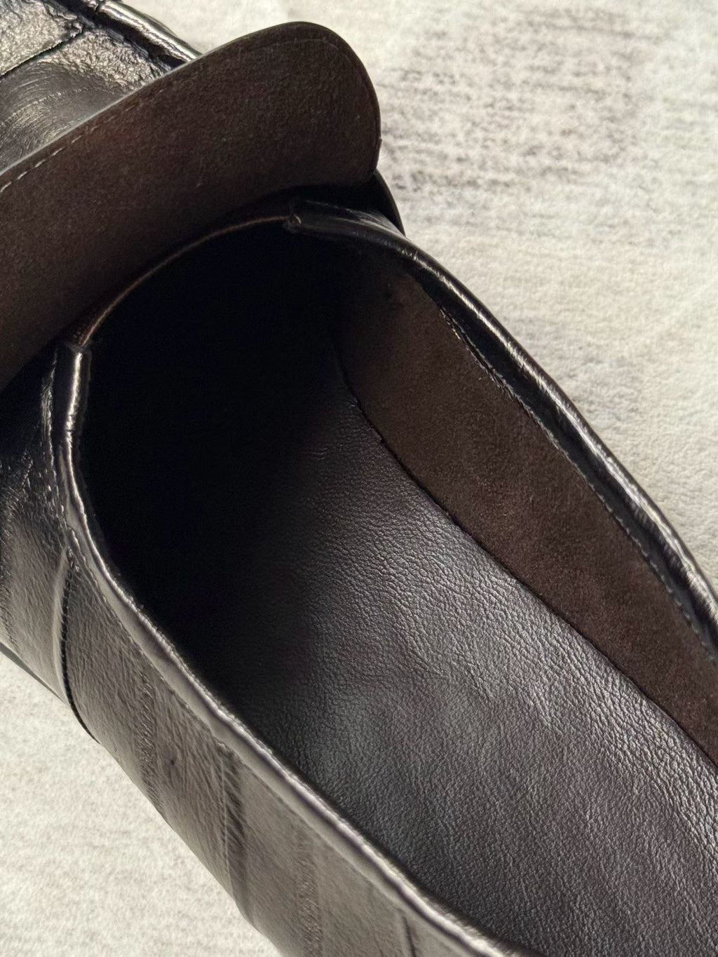 Ruched Eel Leather Loafers