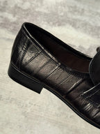 Ruched Eel Leather Loafers