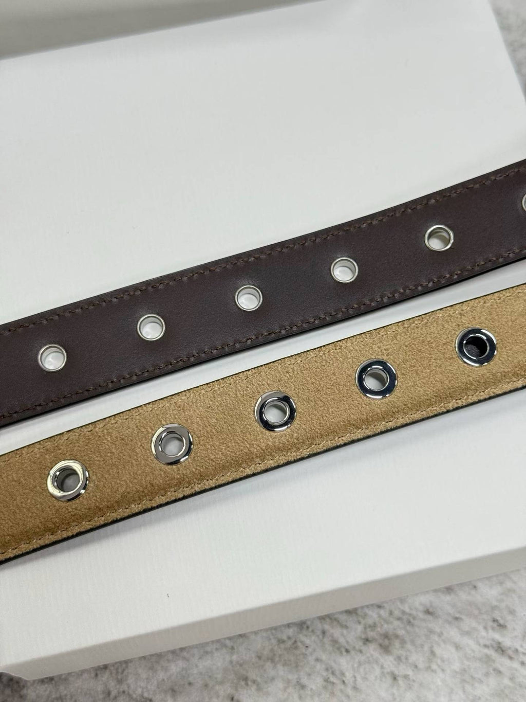 Suede Eyelet Belt
