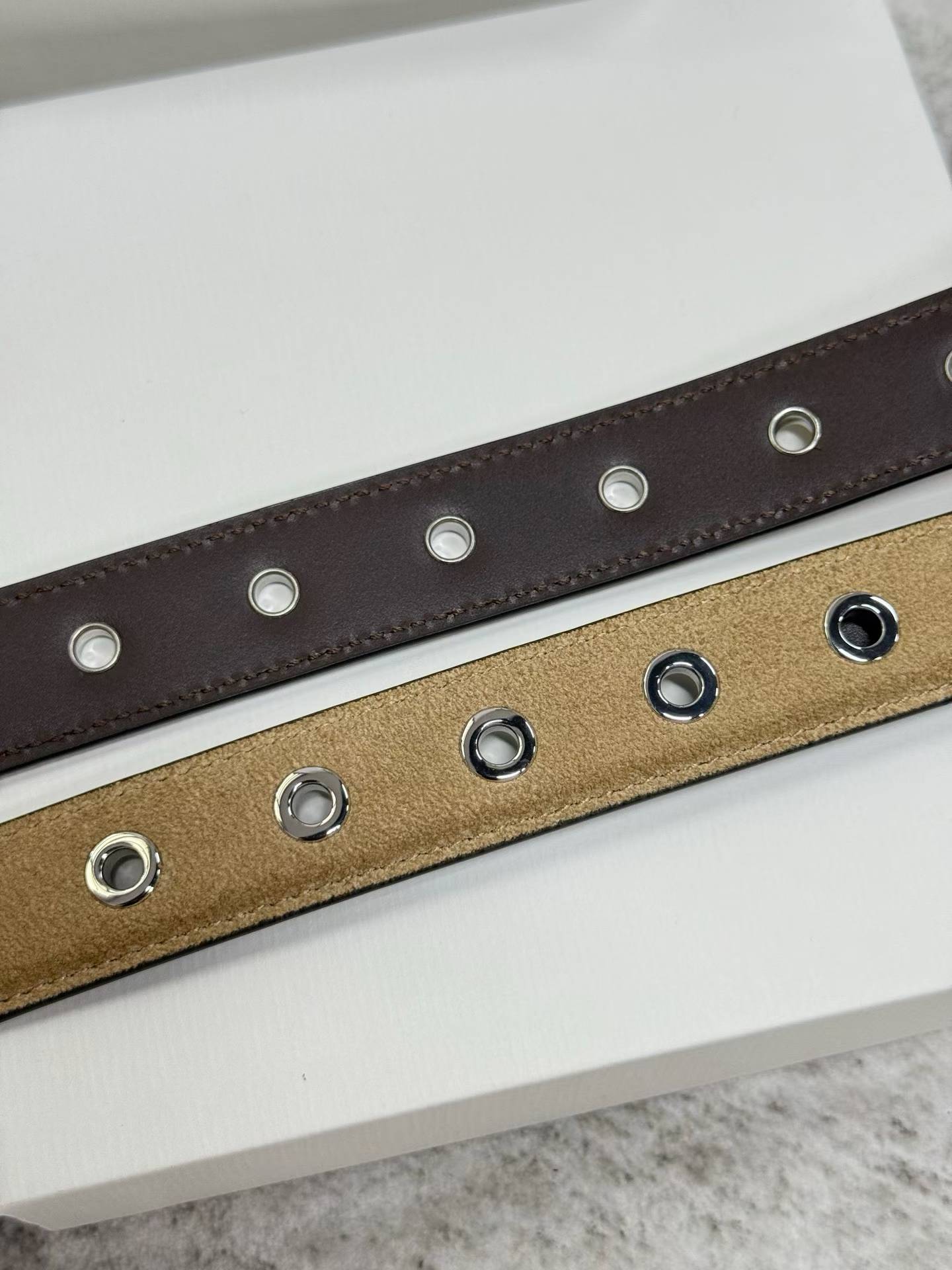 Suede Eyelet Belt
