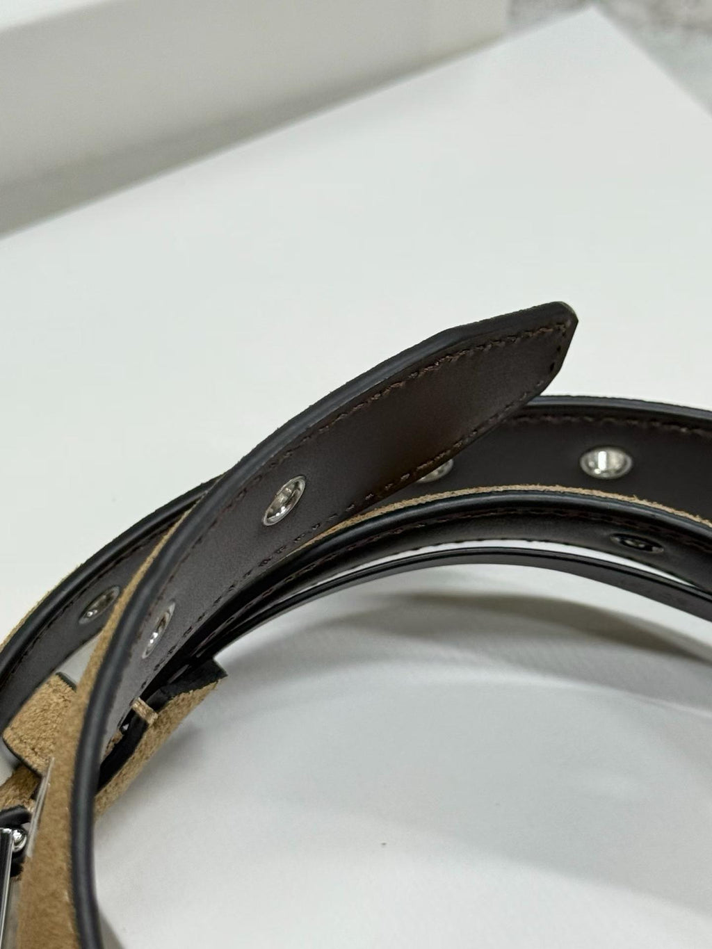 Suede Eyelet Belt
