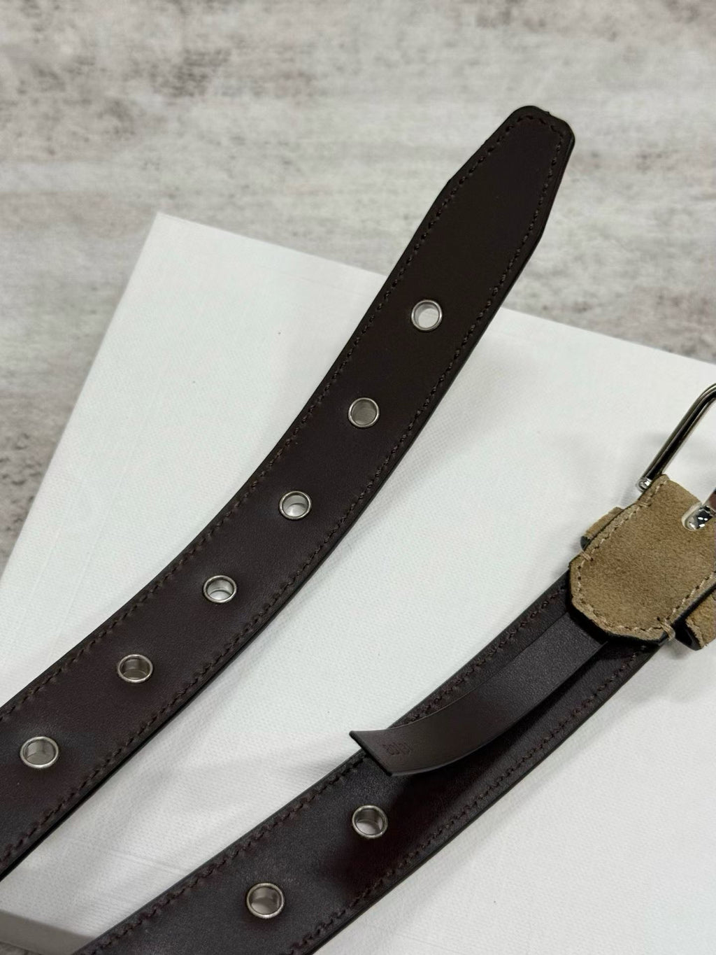 Suede Eyelet Belt