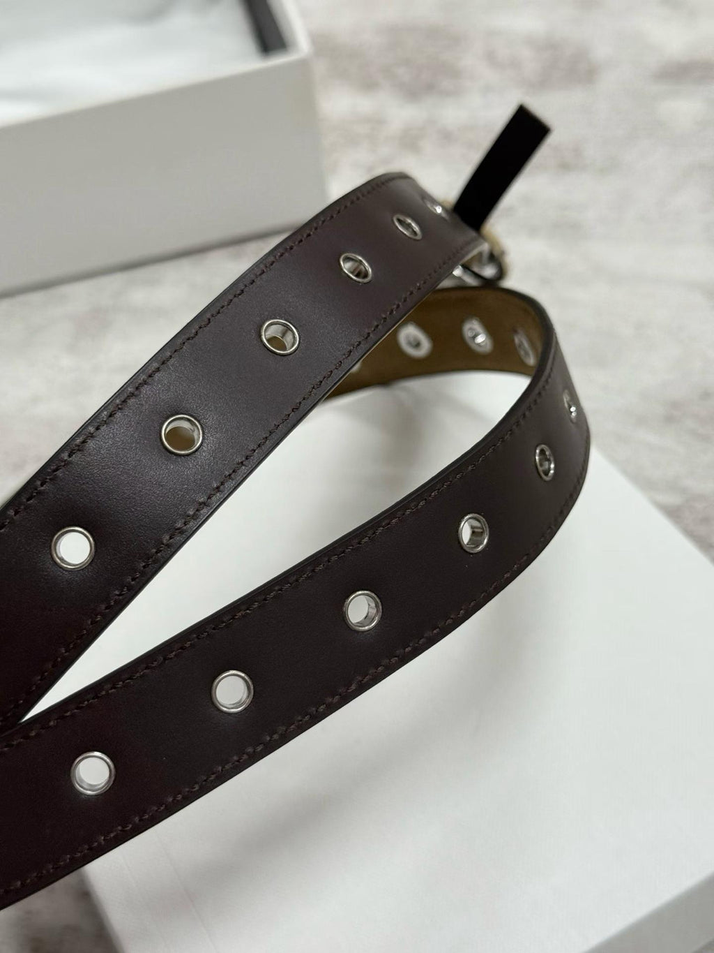 Suede Eyelet Belt
