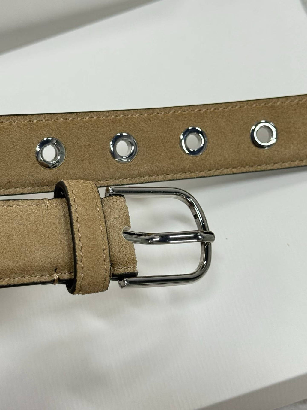 Suede Eyelet Belt