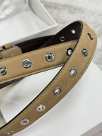 Suede Eyelet Belt