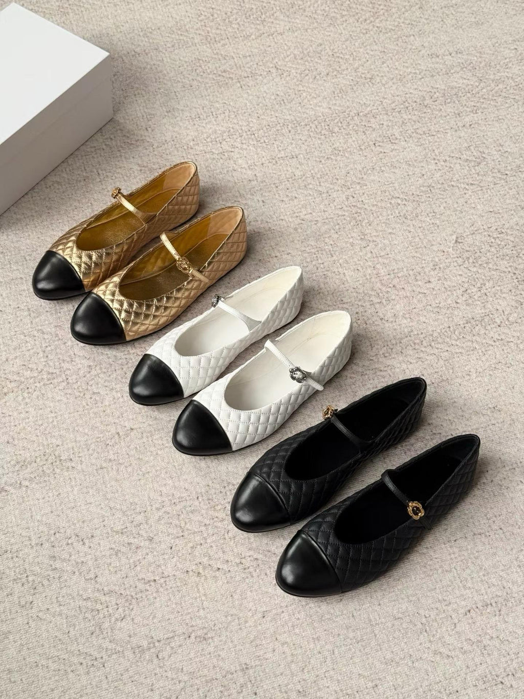 Quilted Mary Jane Flats