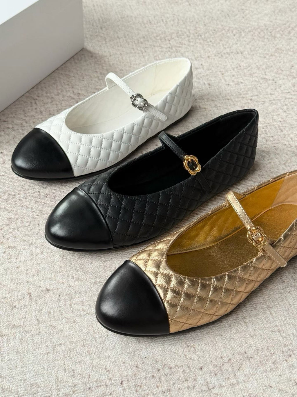 Quilted Mary Jane Flats