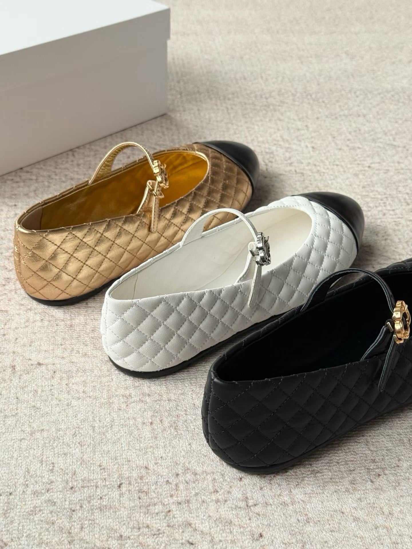 Quilted Mary Jane Flats