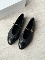 Quilted Mary Jane Flats