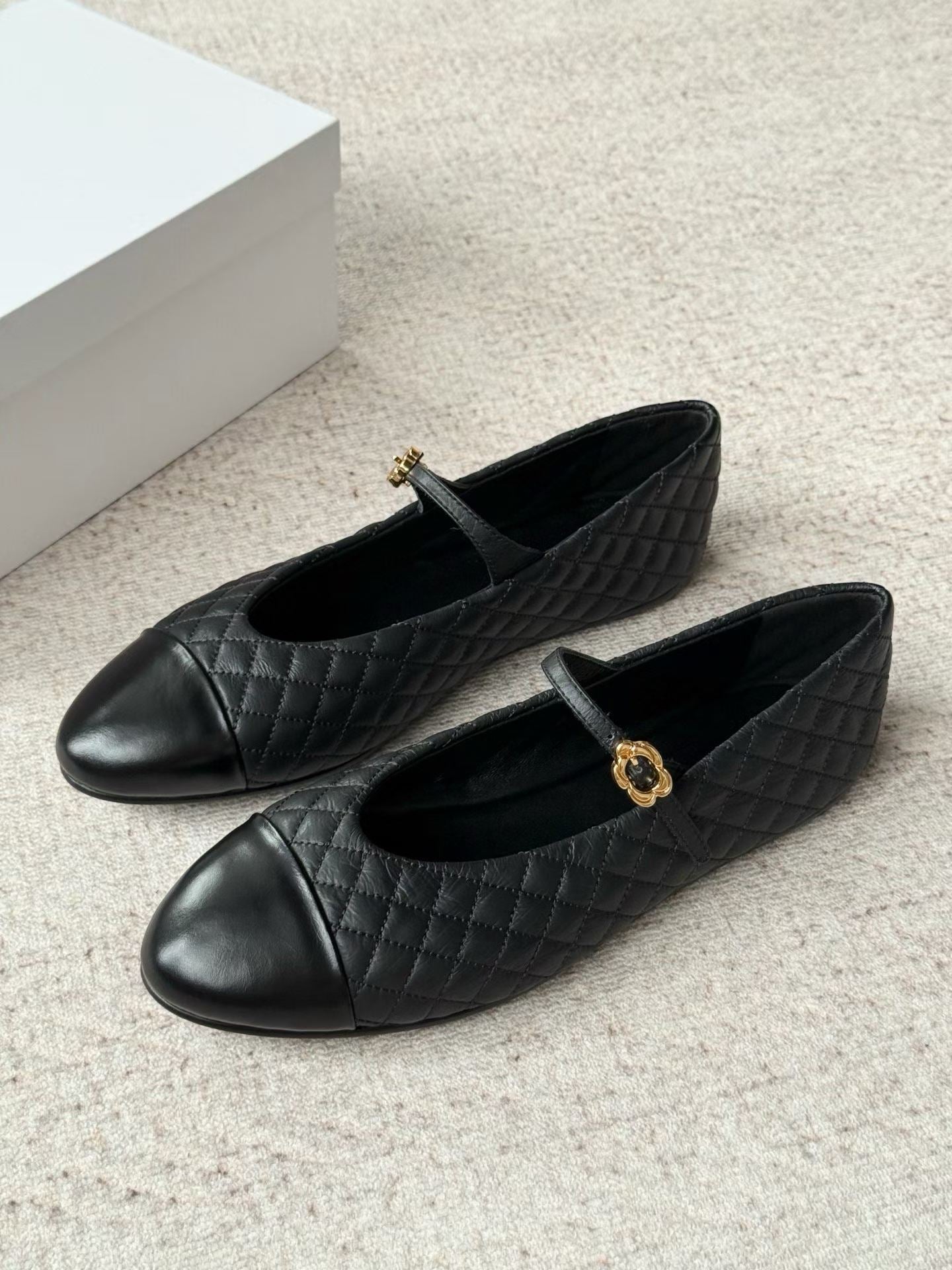 Quilted Mary Jane Flats