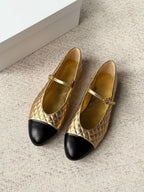 Quilted Mary Jane Flats
