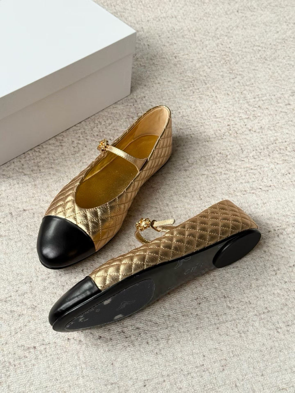 Quilted Mary Jane Flats