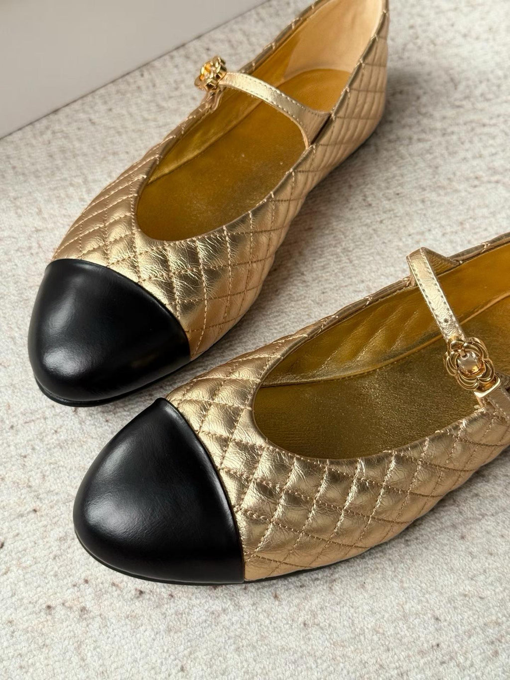 Quilted Mary Jane Flats