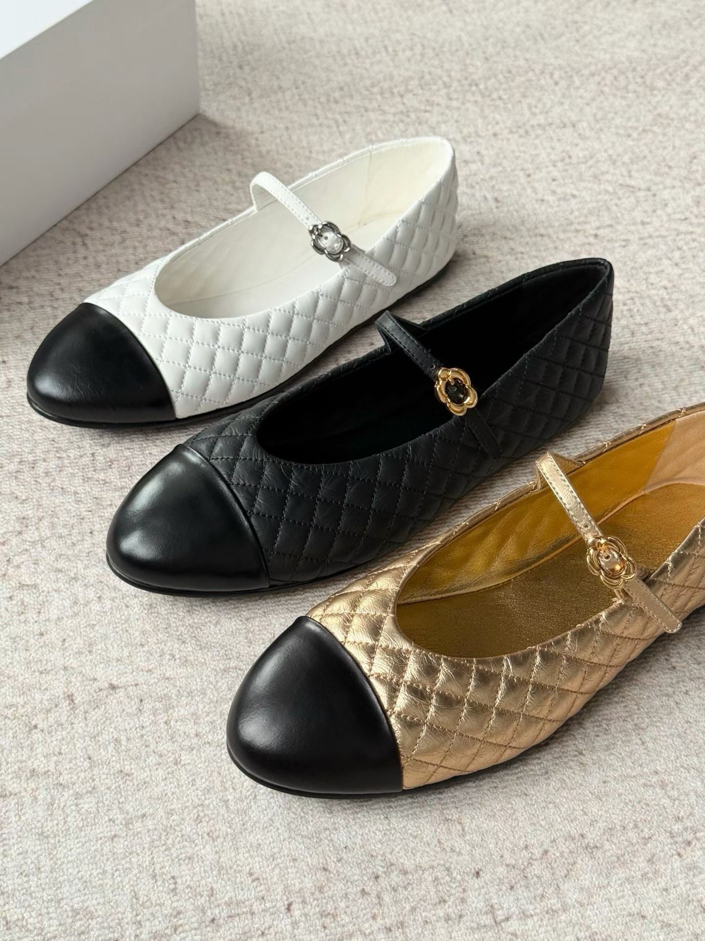 Quilted Mary Jane Flats