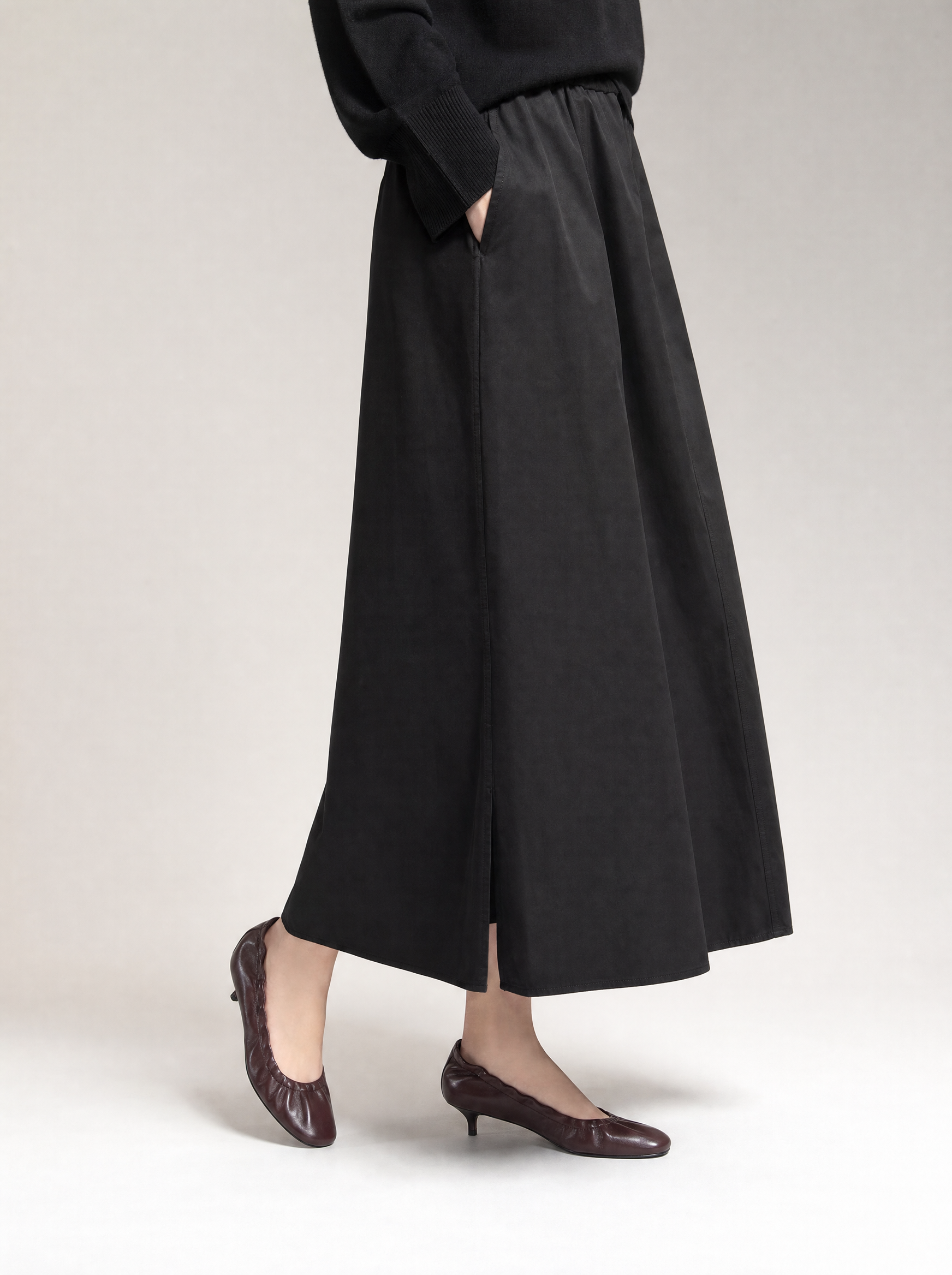 Ruched Kitten Heels