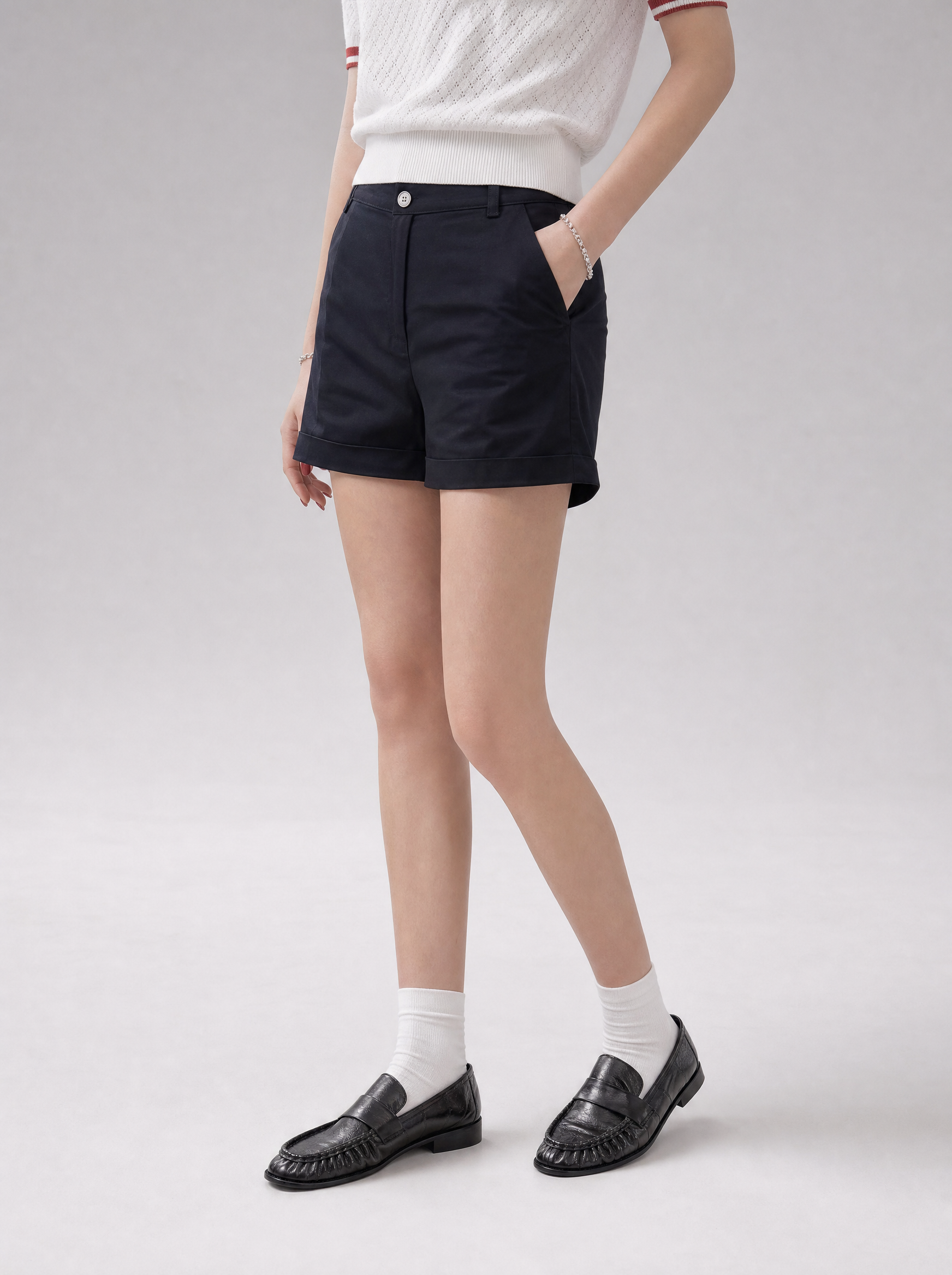 Ruched Eel Leather Loafers