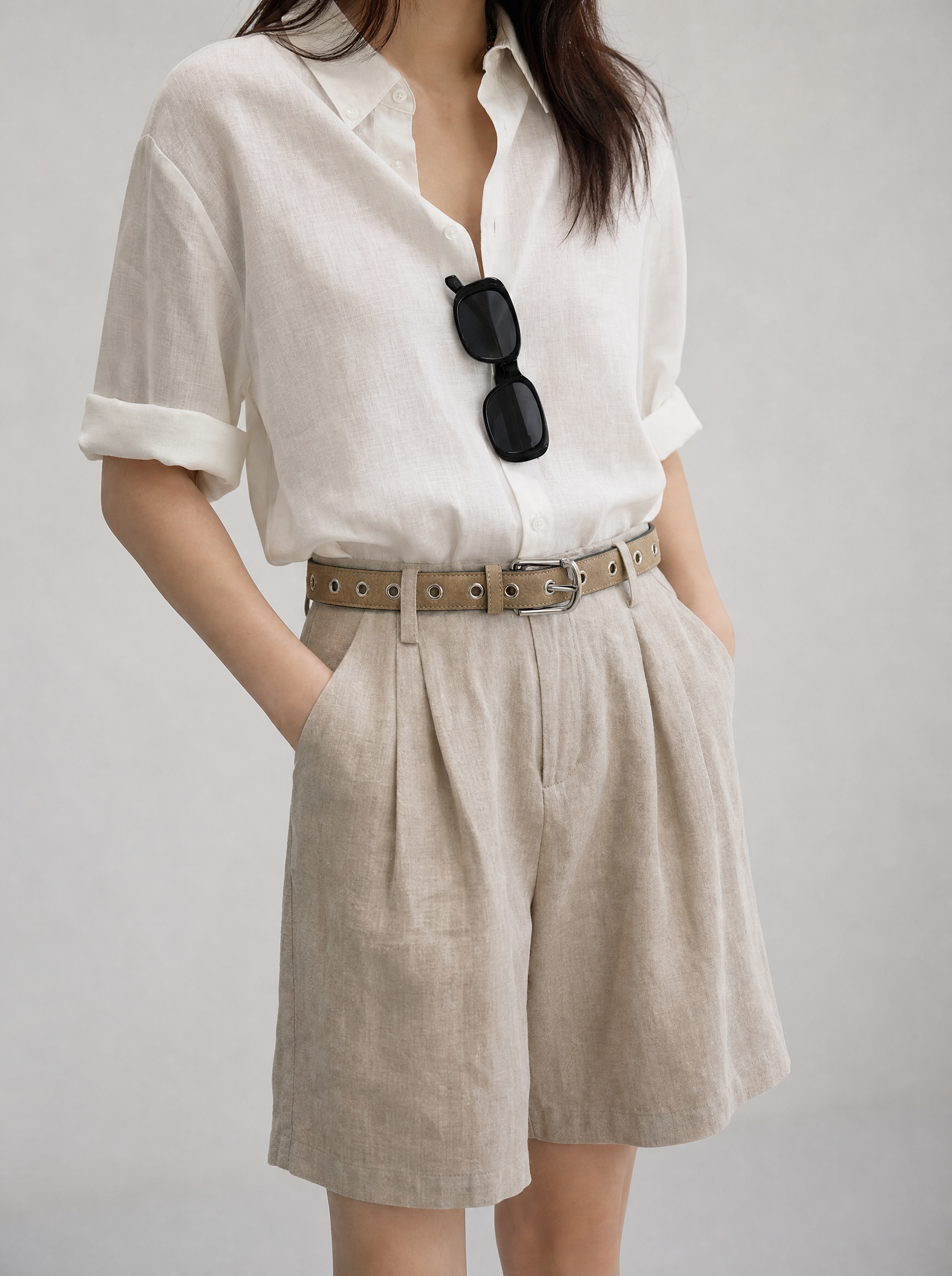 Suede Eyelet Belt