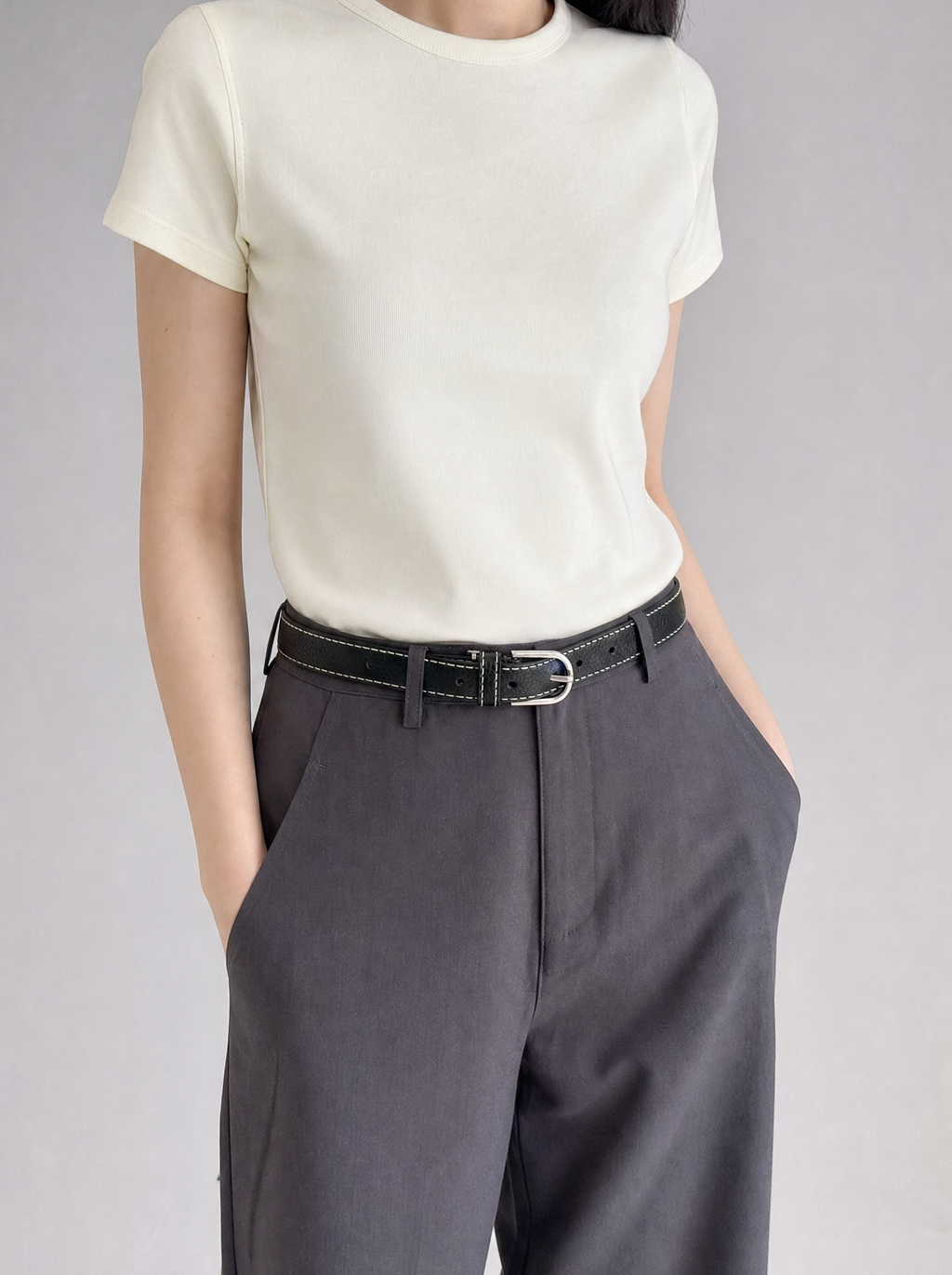 Leather Trim Belt